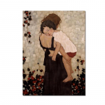 Abstraktne l&otilde;uendimaal, kuulus ema ja laps, autor Gustav Klimt Plakati ja tr&uuml;kise seinapildid elutoa sisekujunduseks Cuadro 21x30 No Frame
