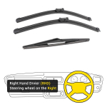 3TK Ford Focus 3 III RS Turnier luukp&auml;ra 2011-2017 28 28 12 eesmised tagumised klaasipuhastid esiklaas esiklaas aknal&otilde;ikuri tarvikud 2016 2017 Right Hand