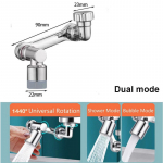 Universaalne 1440&deg; p&ouml;&ouml;rleva segisti pihustipea pikendussegistite jaoks Aeraator mullitaja otsik K&ouml;&ouml;giskraani kraanikauss Robot&otilde;lg Dual mode