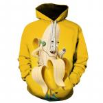 Meeste Naiste Naljakas banaanimustriga Harajuku Stiilis dressipluus Populaarne Anime Hoodie 3D Prindiga Hoodie T&auml;navar&otilde;ivad Meeste riided 4XL