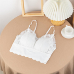 Fikseeritud karvkattega pitsiline paak naiste sise- ja v&auml;liskandmiseks Slim Fit, mitmev&auml;rviline mitmek&uuml;lgne rihm, seksikas rinnahoidja one size valge