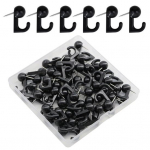 50 tk Push Pin koos konksuga plastkarp Must l&auml;bipaistev korgist teadetetahvel tahvel Seinakaart Fotokinnitus P&ouml;idlakas Kontoritarbed