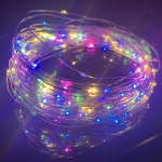 H&otilde;bedast LED-traadist haldjavalgustid USB-toitega LED-stringvalgustid v&auml;listingimustes veekindlad vanik j&otilde;ulupeoks, pulmadeks isetegemise kaunistuseks 20m mitmev&auml;rviline