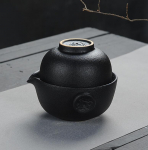 Lilla savist teekannu teetass Gaiwan, kaasaskantav reisitee komplekt, traditsiooniline lilla savi teekomplekt Purple Grit keraamika quik tass