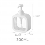 300/500 ml l&auml;bipaistev doseerimispudel Vannitoa k&auml;te desinfitseerimisvahend Pressipudel Visuaalne Lotion Doseerimispudel, T&uuml;hi pudel 300ML