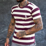 Suvine meeste triibuline K T-s&auml;rk 3D prindiga l&uuml;hikeste varrukatega dressipluus King K/ Spades A Pattern Harajuku T-s&auml;rk Oversized Meeste T-s&auml;rk 5XL