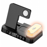 Traadita laadija Samsung Galaxy Watch 4 5 Pro laadija 3-&uuml;hes kiirlaadimisjaam Samsung S23 S22 S21 Ultra jaoks koos kellaga must