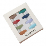 8 tk Candy Color plastikust turvasall n&ouml;&ouml;pn&otilde;el Loor n&otilde;el siidist salli klamber kokkupuutevastane sallin&otilde;el Sall pannal Moodsad aksessuaarid