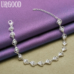 925 Sterling h&otilde;bedane v&otilde;lu AAA tsirkoonist s&uuml;damest k&auml;ev&otilde;ru Moodne kingitus peoehted 20cm