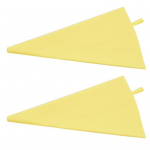 2 tk Silikoonist glasuurist kondiitritoodete kotid, sile sisemus, kergesti pigistatav korduvkasutatav koorekott kookide kaunistamiseks k&uuml;psetust&ouml;&ouml;riistad S kollane