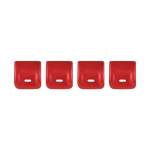 Autoakna juhtnupu kaunistuse kattekleebis Jeep Wrangler JK 2012-2017 ABS-i sisetarvikutele punane