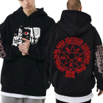 Jaapani uus Anime Hellsing Ultimate kahepoolse tr&uuml;kiga kapuuts, Unisex naiste Harajuku &uuml;lisuur dressipluus Alucard Eyes Print Hoodies L