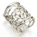 Naiste Ažuurne nikerdatud roosimustriline sall Ring Pandlaga Salli klambriga ehted h&otilde;be