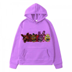 Karu J&auml;nese Kapuutsiga Pusad Fliisist Sweatshirt poiste riided y2k sudadera pullover FNAF Graafiline S&uuml;gis anime kapuuts laste riided t&uuml;druk 130 lilla