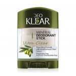 DEOKLEAR Mineral Deodorant stick 70 g. (Ultra Clear) - Detoxifying Formular with Mediterranean Olive Extract 70 g.