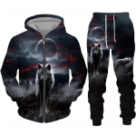 V&auml;rviline Wolf 3D Prinditud Spordidress Hip Hop T&auml;navar&otilde;ivad T&otilde;mblukuga kapuutsid, &Uuml;likond, Mehed, Naised, Laps, vabaaja kapuutsiga dressipluus, s&ouml;rkimiskomplekt 2XL