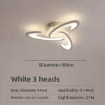 3/6 peaga kaasaegne akr&uuml;&uuml;l laevalgusti LED-l&uuml;htritega lamp elutuppa magamistuba koduvalgusti jahe/soe valge h&auml;mardatav 3 heads- Cool White valge