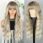 LISI HAIR s&uuml;nteetilised pikad v&auml;rvilised parukad tukkidega Naturaalne laineline parukas naistele, igap&auml;evane Cosplay kuumakindel 65cm