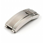 9 mm roostevabast terasest kokkupandav pandlaga liuglukk sobib Rolexi jaoks allveelaeva jaoks Oysterflexi jaoks Daytona jaoks GMT kellarihma jaoks D Matt Silver 9mm with logo