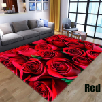 Uued majatarbed Romantiline 3D roos Pehme flanellvaip Magamistoa Elutoa Vaip Erkeri aken Libisemisvastane K&ouml;&ouml;k Vannituba P&otilde;randamatt Koridori Sissep&auml;&auml;su matt 40 x 60CM punane