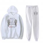 Luciferi 5. hooaeg tr&uuml;kitud meeste naiste dressikomplektid vabaaja kapuuts ja p&uuml;ksid 2 tk. komplektid &uuml;lisuured dressipluusid moe unisex r&otilde;ivad XXL