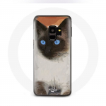 &Uuml;mbris Samsung Galaxy S9 siiami kassi mustvalgele sinisele silmale
