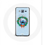 &Uuml;mbris Samsung Galaxy A3 Stitch Snow Merry Christmas Blue jaoks