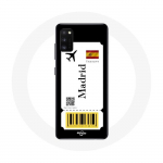 Coque pour Oppo A16 Billet d'avion Madrid Espagne