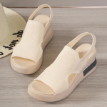 Naiste kingad suvised pahkluu &uuml;mbristega sandaalid, kokkuv&otilde;tlikud &uuml;hev&auml;rvilised madalad kiilud, mood &otilde;ues Naiste kingad sandaalid 35 must