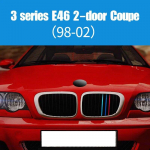 3tk Auto 3D M Styling esiv&otilde;re trimmi kaitseraua katte ribad kleebised kate BMW 3 seeria E36 E46 E90 F30 F34 G20 M340i jaoks E46(98-02) 2door