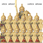 13tk/komplekt Keskaegsete r&uuml;&uuml;tlite r&uuml;hma s&otilde;jav&auml;es&otilde;durite kuju ehitusplokk, harivad m&auml;nguasjad lastele KT1073