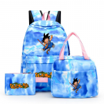 3 tk/komplekt Dragon Ball V&auml;rviline Seljakott L&otilde;unakotiga Naistele &Uuml;li&otilde;pilastele Teismelistele Seljakott Vabaaja Koolikottide Komplektid