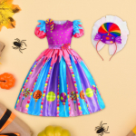 Candy Dress for Girls Lollipop Fancy Rainbow Princess up Festival Role 110