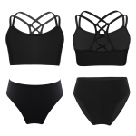 Lastele m&otilde;eldud kaheosaline Activewear sportlik spordidressi komplekt T&uuml;drukutele Tankini l&uuml;hikesed ujumistrikoo bikiinid ujumistrikooga ujumisriided v&otilde;imlemiskomplektid 3-4 Years must