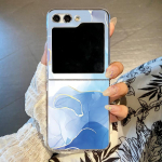 Luksuslik v&auml;rviline marmorist &uuml;mbris Samsung Galaxy Z Filp6 Filp5 4 3 Motorola Razr 40 Ultra Hard PC telefonikaante jaoks Samsung Z Filp5 hall