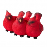 Kolm Red Bird Flowerpot Resin Figurine ilmastikukindel siseruumides v&auml;litingimustes lauaarvuti juurvilja &uuml;rdi mahlane