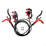 H&uuml;drauliliste pidurikomplektide ketaspidurite komplekt 160 mm rootoriga, vasak eesmine 800 mm parem taga 1400 mm alumiinium red R front L rear black