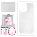 apgo Ultra Clear Protective Skin Sticker for the back compatible with Apple iPhone 15 Pro, Wrap Film, Hydrogel Film, Flexible, Soft TPU with positioni