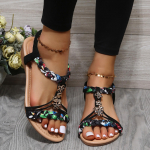 Naiste v&auml;rvilised lameda p&otilde;hjaga vabaaja rannajalatsid Naiste sandaalid Naiste kingad 39 beež