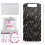 apgo Protective Skin Sticker for the back compatible with Samsung Galaxy A80, Wrap Film, Foil, Vinyl - Pattern Carbon Black Pixel