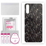 apgo Protective Skin Sticker for the back compatible with vivo S1, Wrap Film, Foil, Vinyl - Pattern Carbon Black Pixel