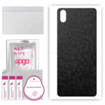 apgo Protective Skin Sticker for the back compatible with TP-Link Neffos A5, Wrap Film, Foil, Vinyl - Pattern Black Honeycomb
