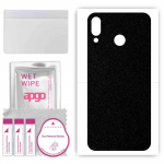apgo Protective Skin Sticker for the back compatible with Asus Zenfone Max (M1) ZB555KL, Wrap Film, Foil, Vinyl - Pattern Matte Black