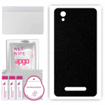 apgo Protective Skin Sticker for the back compatible with ZTE Blade A5 (2019), Wrap Film, Foil, Vinyl - Pattern Matte Black