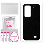 apgo Protective Skin Sticker for the back compatible with Ulefone Armor 11T, Wrap Film, Foil, Vinyl - Pattern Matte Black