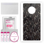 apgo Protective Skin Sticker for the back compatible with Huawei Mate 30, Wrap Film, Foil, Vinyl - Pattern Carbon Black Pixel