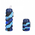 V&auml;ljas reisimiseks m&otilde;eldud s&ouml;&ouml;dav silikoonist kokkupandav spordiveepudel Keskkonnakaitse ilma BPA silikoontopsita kokkupandav veetass 500ml1PCS