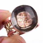 Looduslik suitsukvarts v&auml;&auml;riskivi 925 sterling h&otilde;be ehe kahe tooniga s&otilde;rmus S.6 u6q96