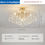 Kerge luksuslik kristalll&uuml;hter, suur elutoa valgustus, loominguline magamistoa valgustus, restorani valgustus 60cm-12diameter headlight