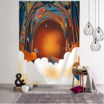 2020. aasta Halloweeni seinavaip armas naljakas multifilmi mustriga lastepidu Kaunista n&otilde;id k&otilde;rvits Boheemlaslik ps&uuml;hhedeelne Tapiz n&otilde;idus 95x70CM